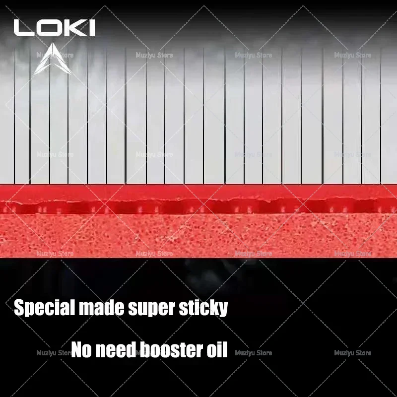 Table Tennis Forehand - Borracha de Tênis de Mesa LOKI