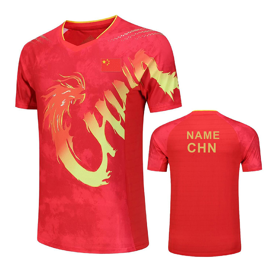 Table Tennis Team Championship - Texto personalizado 2024 china dragão uniforme