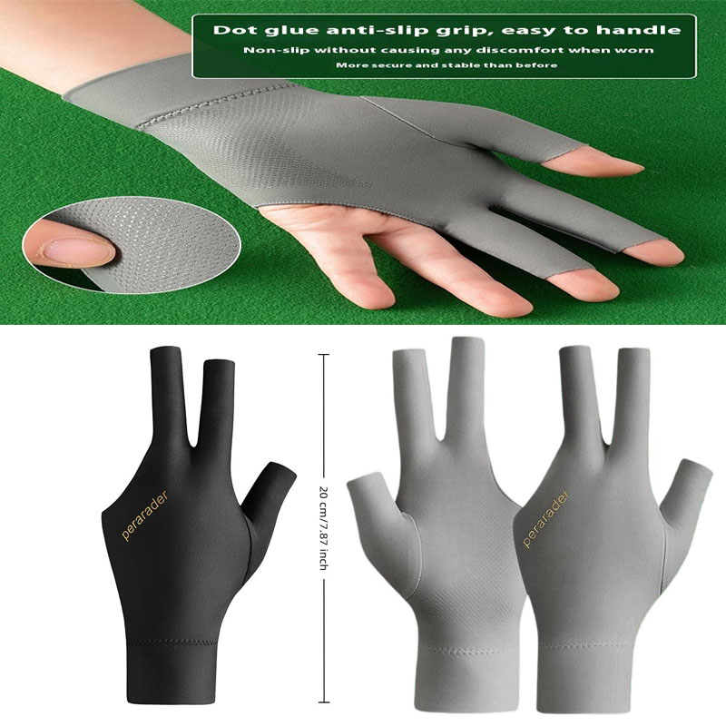 Table Tennis Us Open - Luvas de bilhar com dedos expostos,